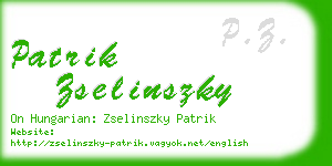 patrik zselinszky business card